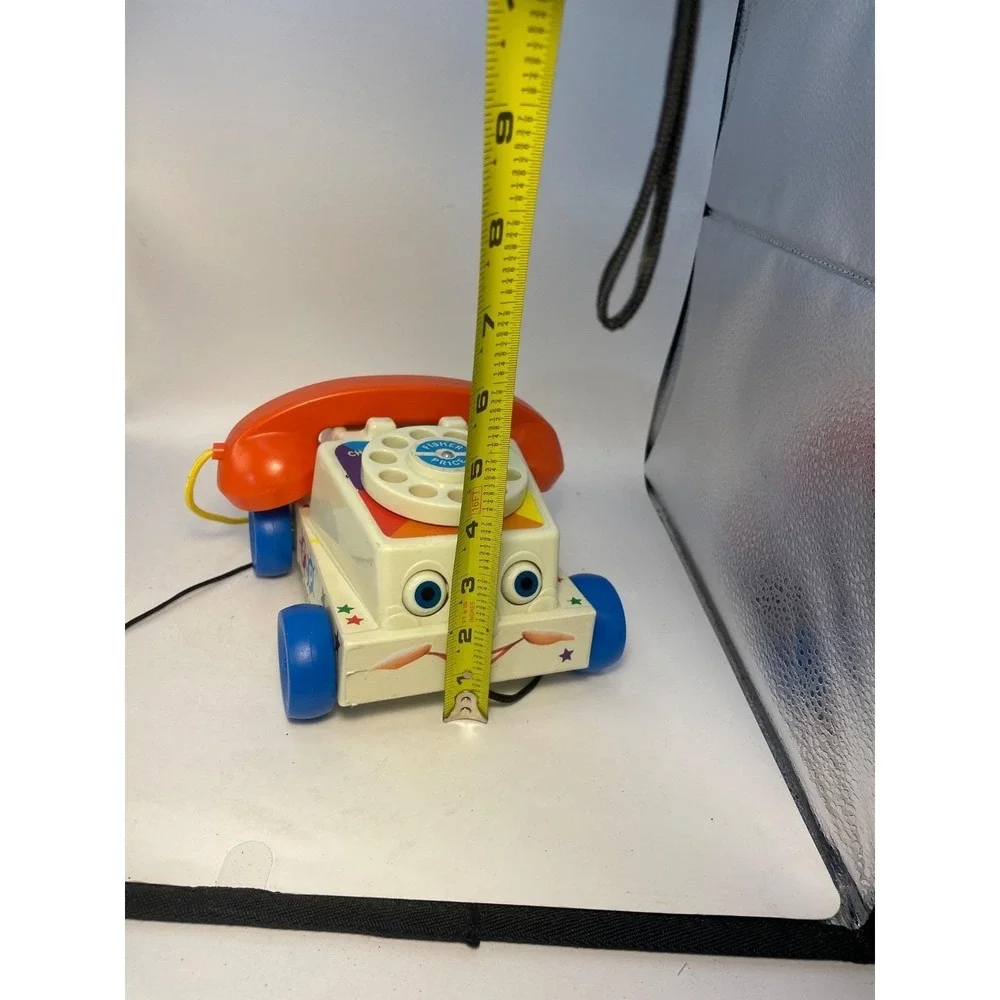 2009Fisher Price Chatter Telephone Toy Rotary Clicking Phone Moving Eyes Classic